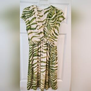 Soma Green and White Midi Dress